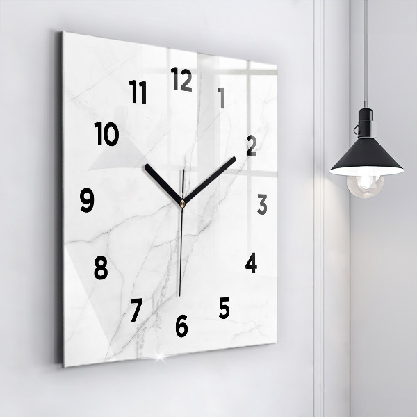 Orologio quadrato in vetro Marmo decorativo
