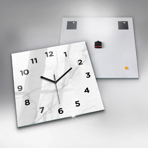 Orologio quadrato in vetro Marmo decorativo