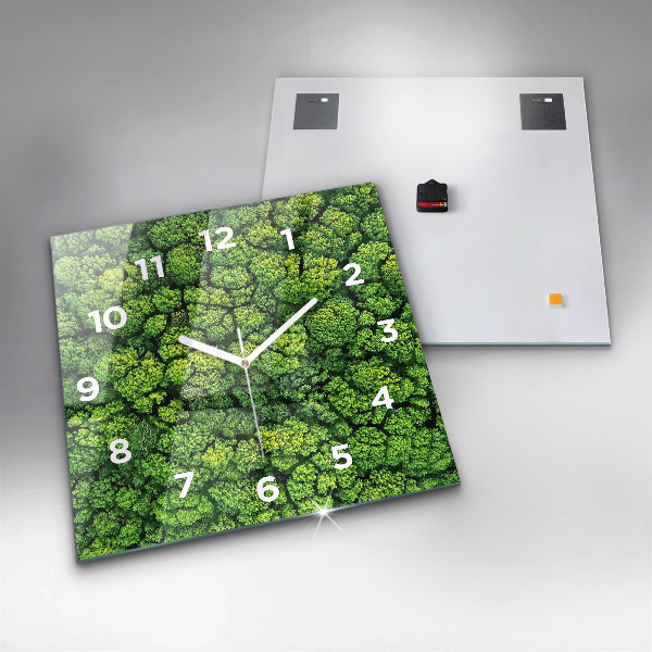 Orologio quadrato in vetro Foresta dall'alto