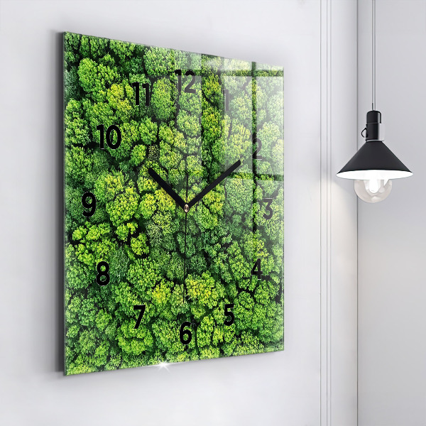 Orologio quadrato in vetro Foresta dall'alto