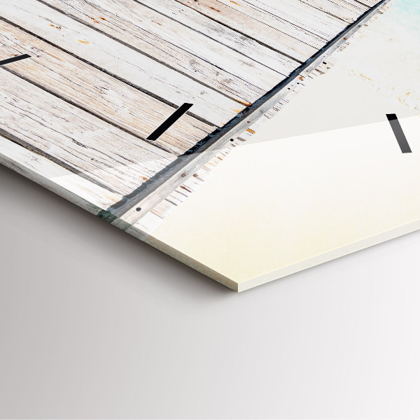 Orologio quadrato in vetro Isola tropicale