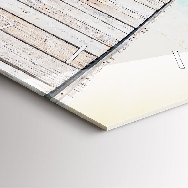 Orologio quadrato in vetro Isola tropicale