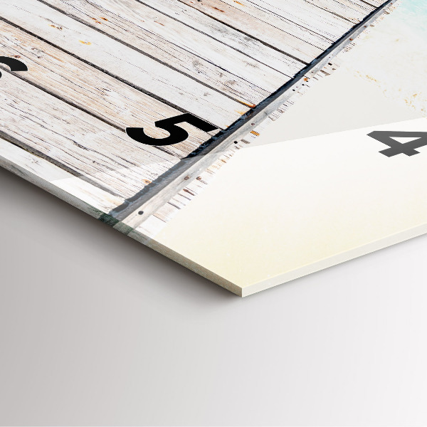 Orologio quadrato in vetro Isola tropicale