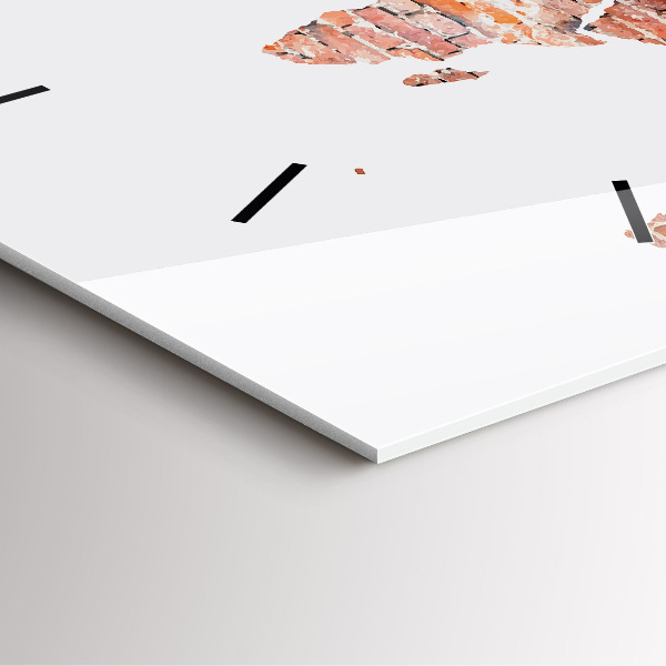 Orologio quadrato in vetro Vecchia mappa in mattoni