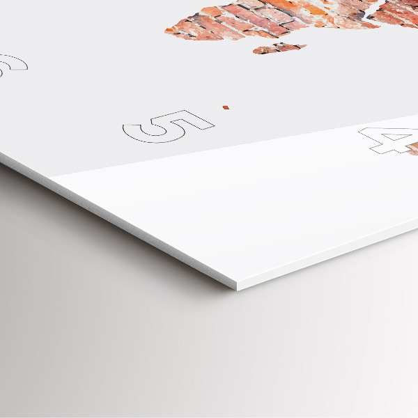 Orologio quadrato in vetro Vecchia mappa in mattoni