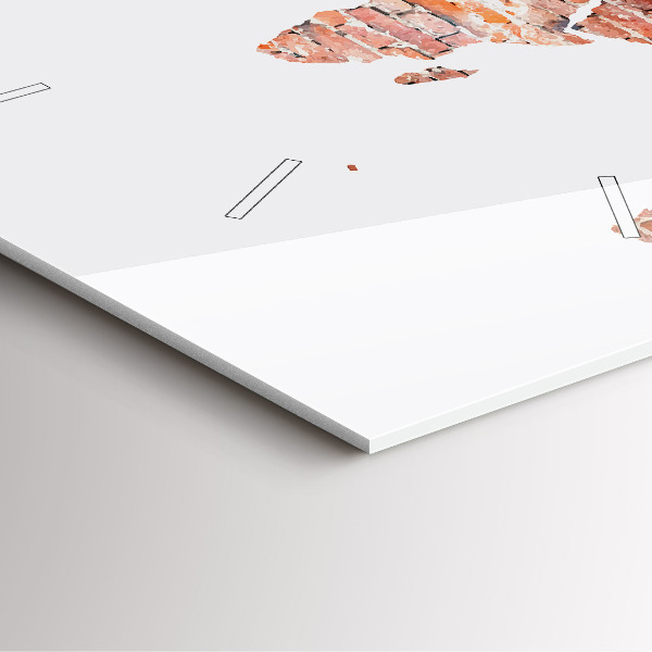 Orologio quadrato in vetro Vecchia mappa in mattoni