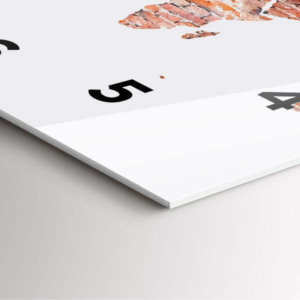 Orologio quadrato in vetro Vecchia mappa in mattoni