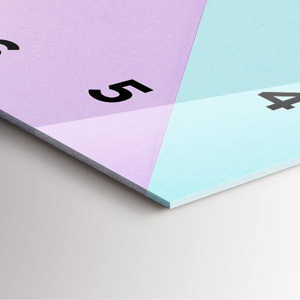 Orologio quadrato Motivo pastello