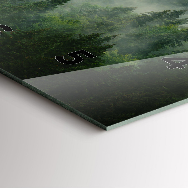 Orologio quadrato Foresta nebbiosa