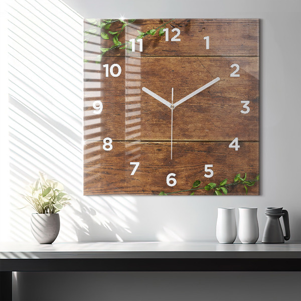 Orologio quadrato Legno rustico