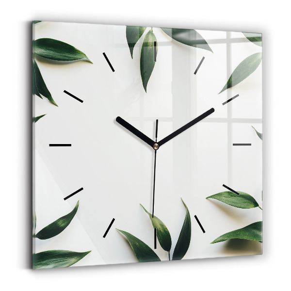 Orologio quadrato Cornice fogliare