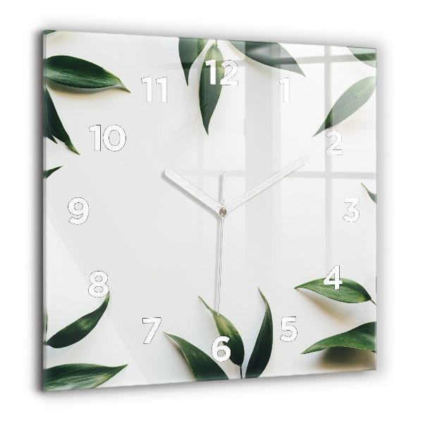 Orologio quadrato Cornice fogliare