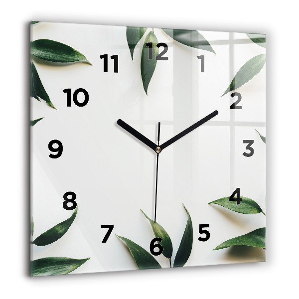 Orologio quadrato Cornice fogliare