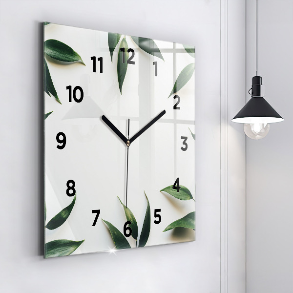 Orologio quadrato Cornice fogliare