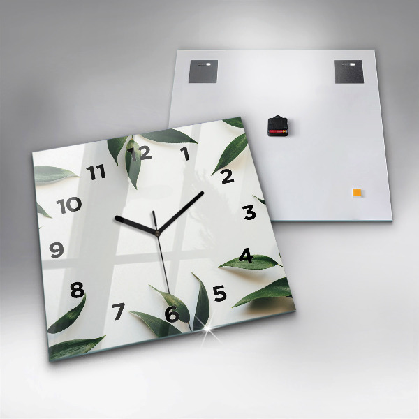 Orologio quadrato Cornice fogliare