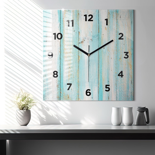 Orologio quadrato Tavole blu