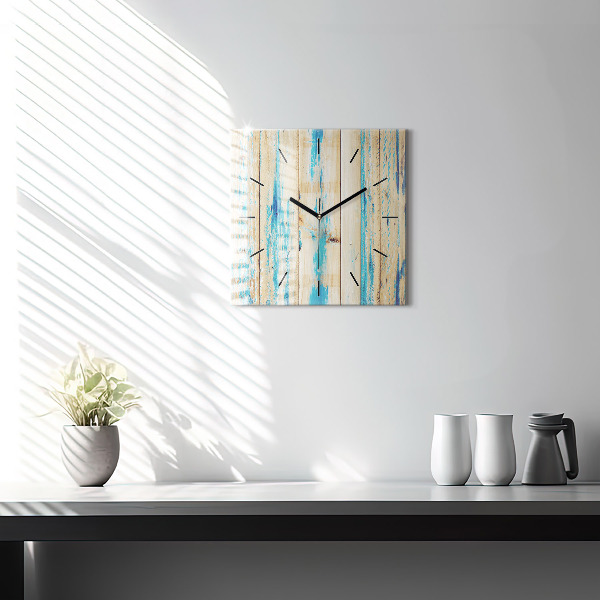 Orologio quadrato Legno graffiato