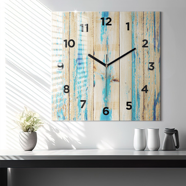 Orologio quadrato Legno graffiato