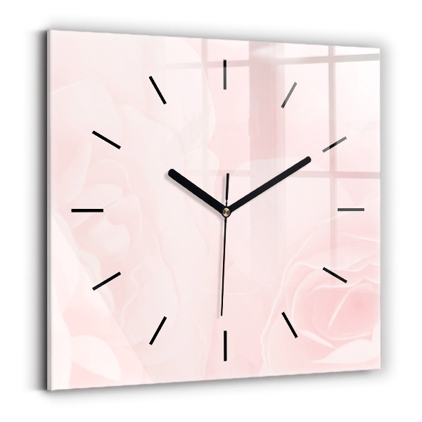 Orologio quadrato Rose in fiore