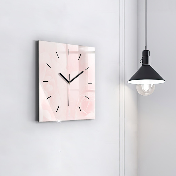 Orologio quadrato Rose in fiore