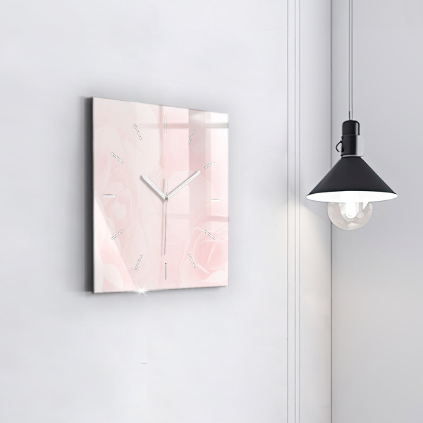 Orologio quadrato Rose in fiore