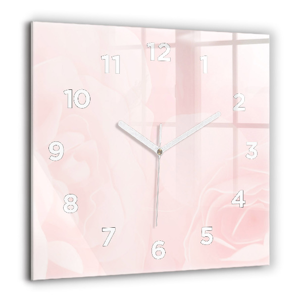 Orologio quadrato Rose in fiore