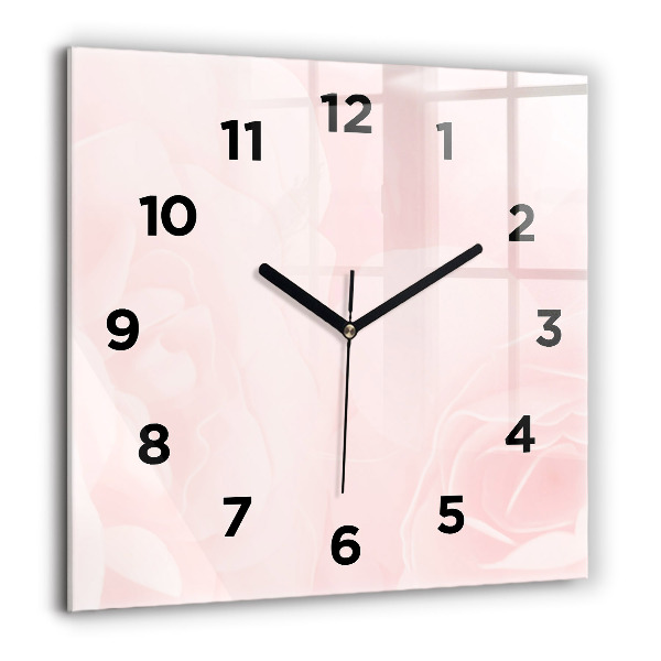 Orologio quadrato Rose in fiore