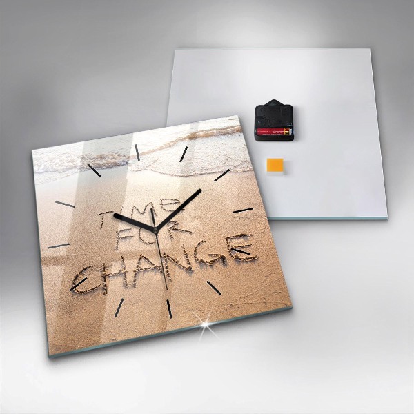 Orologio quadrato Citazione sulla spiaggia