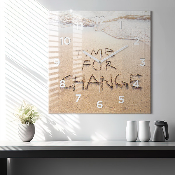 Orologio quadrato Citazione sulla spiaggia