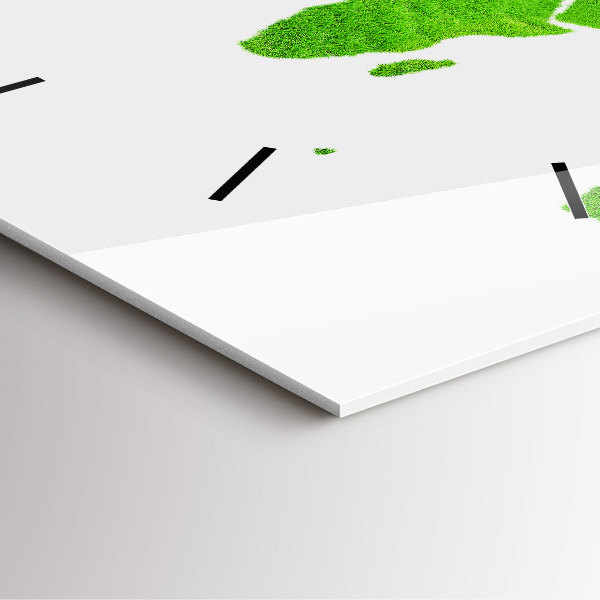 Orologio quadrato Mappa dell'erba verde