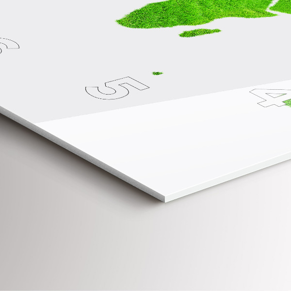 Orologio quadrato Mappa dell'erba verde