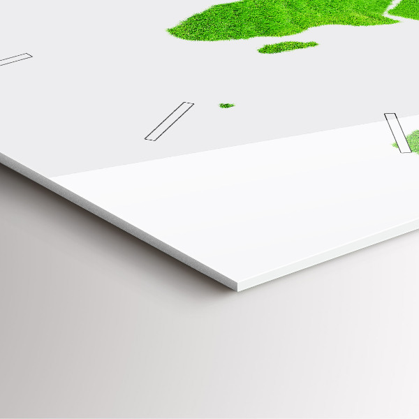 Orologio quadrato Mappa dell'erba verde