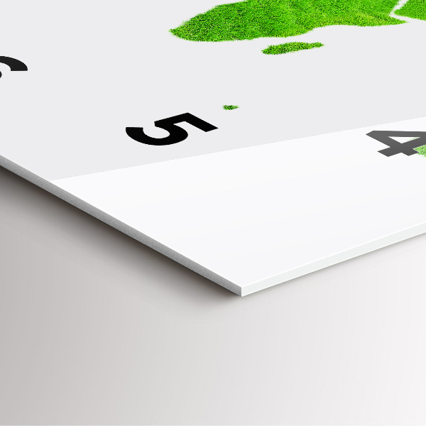 Orologio quadrato Mappa dell'erba verde