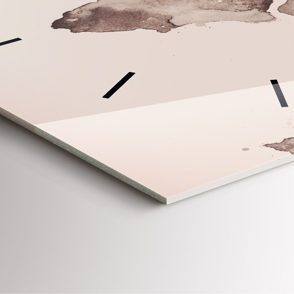 Orologio quadrato Mappa del mondo ad acquerello