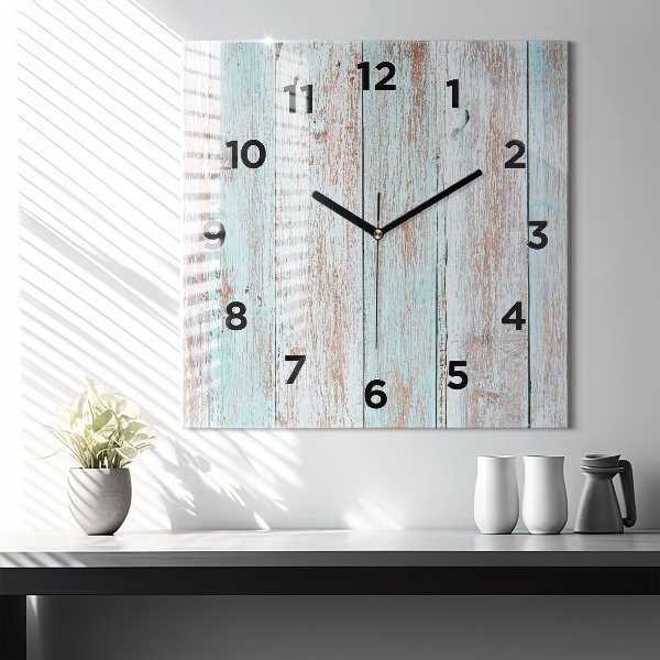 Orologio quadrato Legno pastello