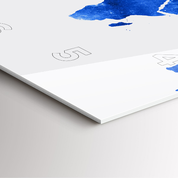 Orologio quadrato Mappa del mondo spaziale