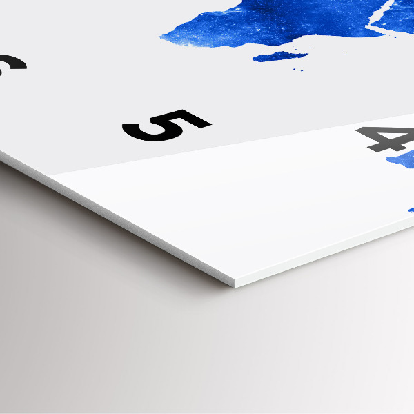 Orologio quadrato Mappa del mondo spaziale