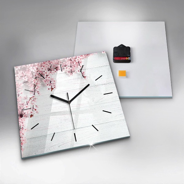 Orologio quadrato Fiori primaverili