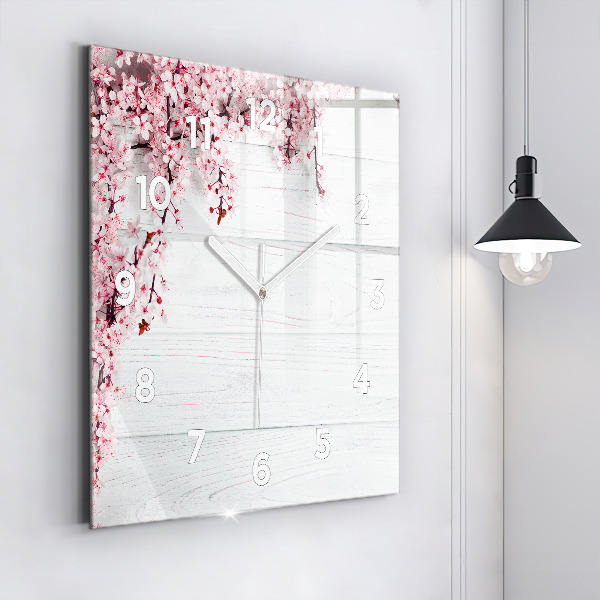 Orologio quadrato Fiori primaverili