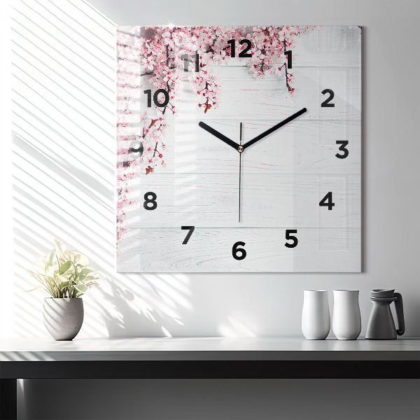 Orologio quadrato Fiori primaverili