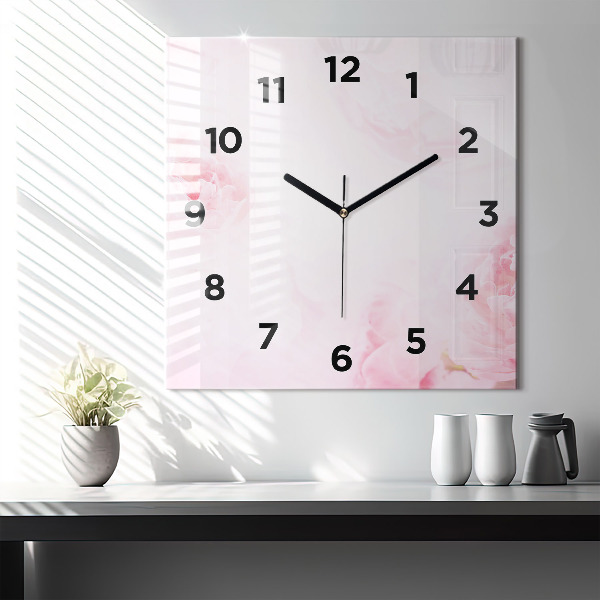 Orologio quadrato Fiori che sbocciano