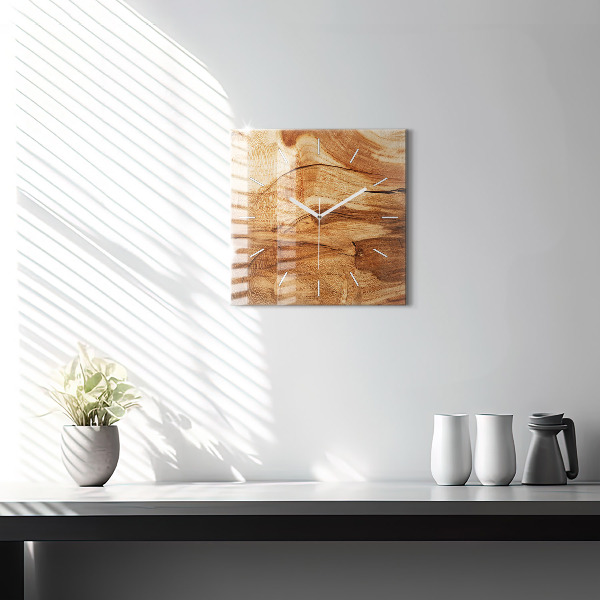 Orologio quadrato Struttura del legno