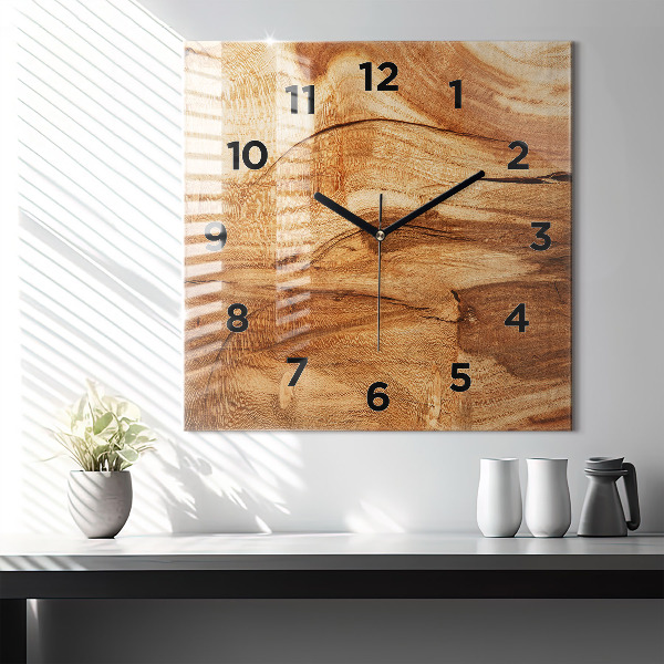 Orologio quadrato Struttura del legno