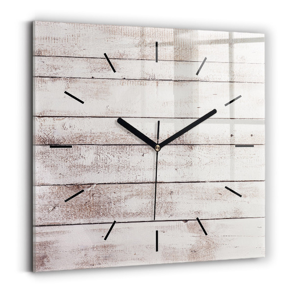 Orologio quadrato Tavole di legno chiaro