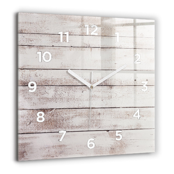 Orologio quadrato Tavole di legno chiaro