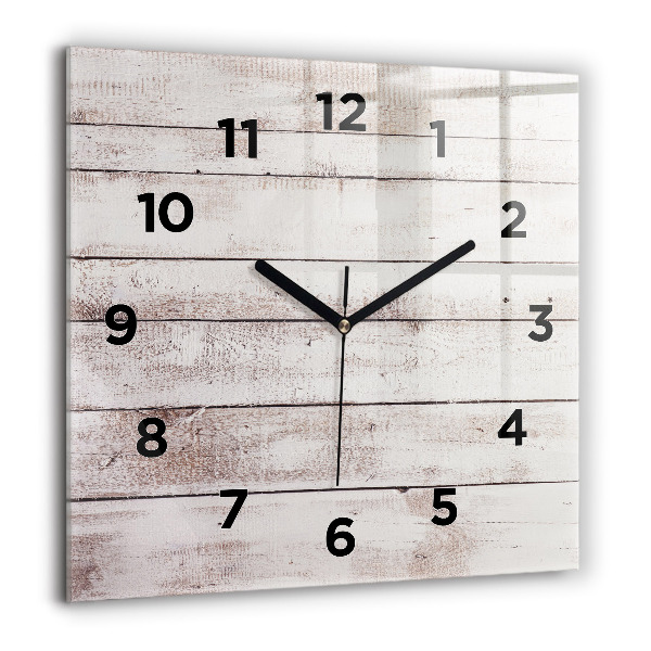 Orologio quadrato Tavole di legno chiaro