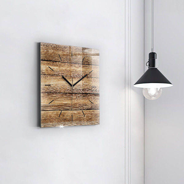 Orologio quadrato Tavole di legno