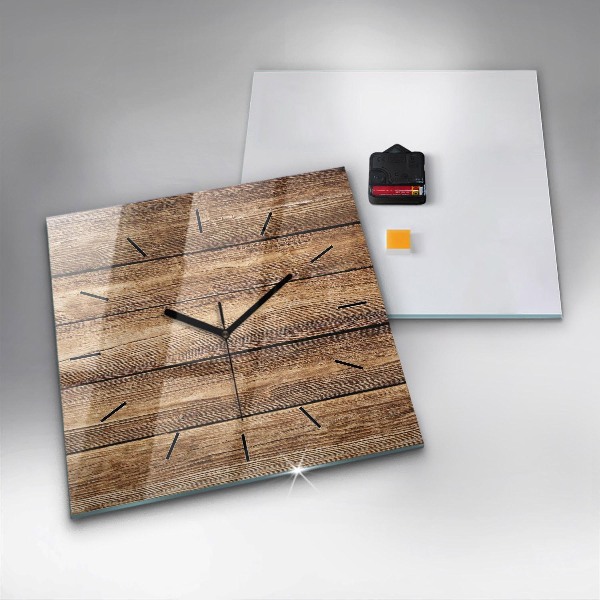 Orologio quadrato Tavole di legno