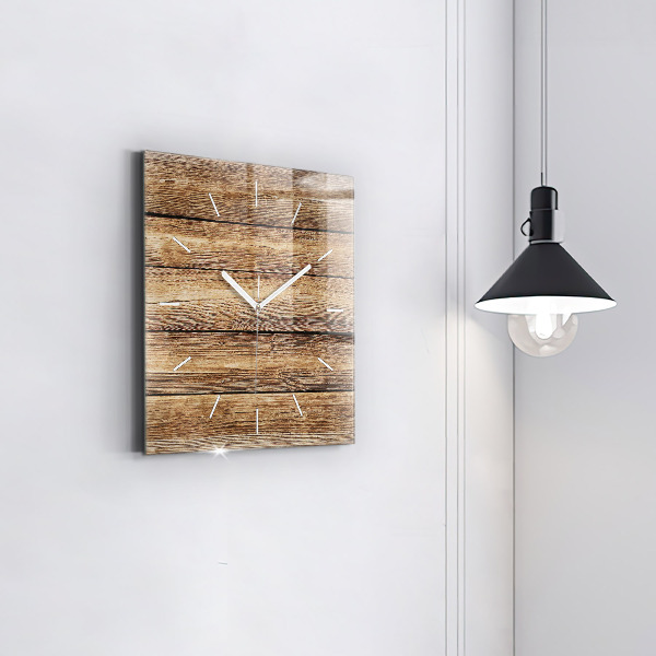 Orologio quadrato Tavole di legno