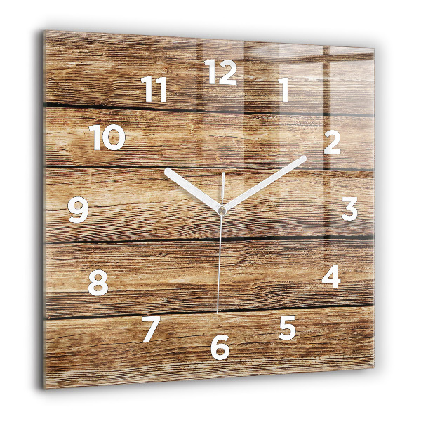 Orologio quadrato Tavole di legno